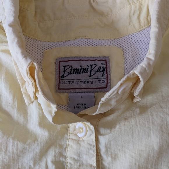 Bimini Bay Outfitters LTD shirt vented fishing button front yellow nylon… - Picture 2 of 6